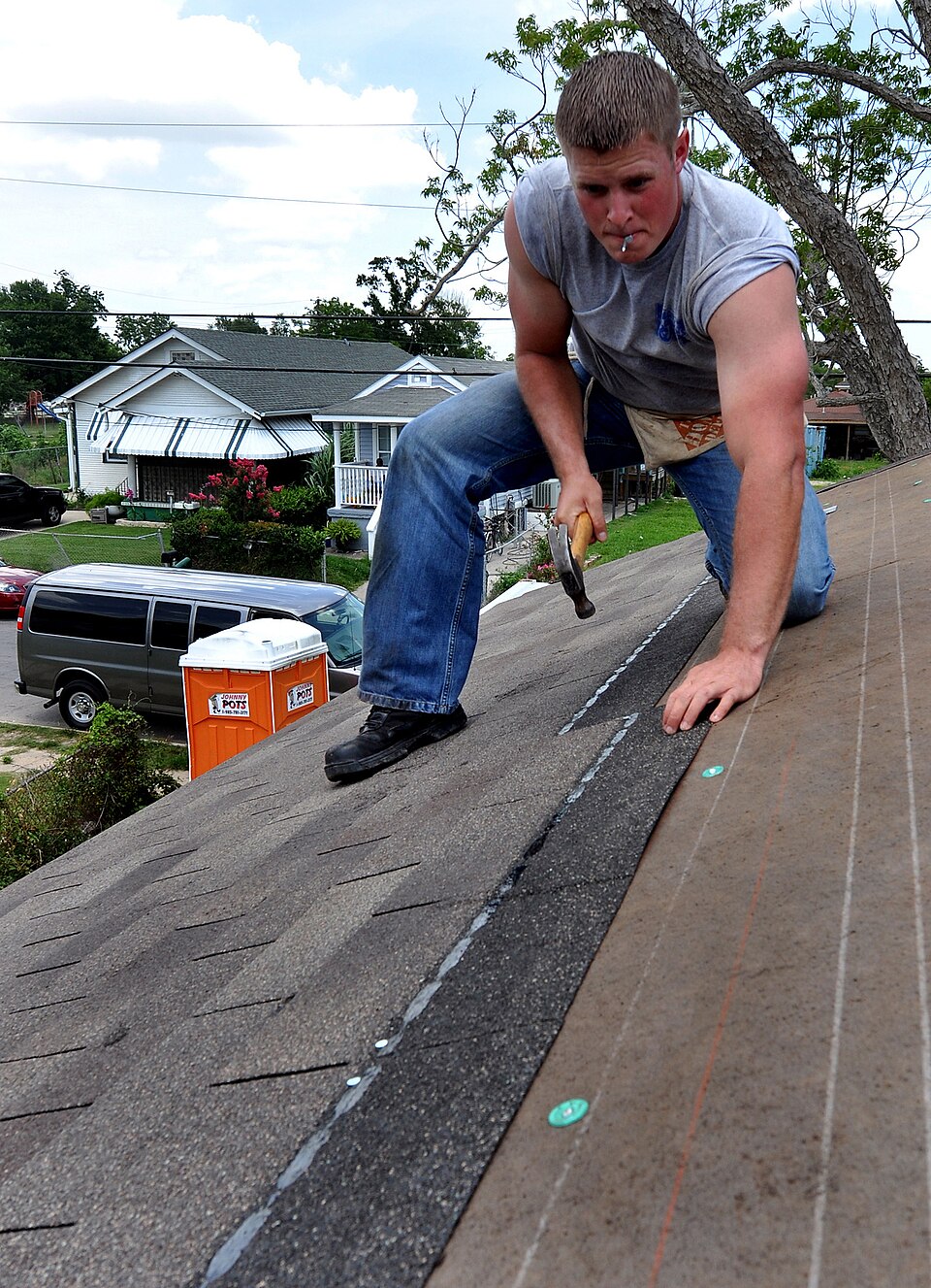 Stock photo: asphalt shingle roof